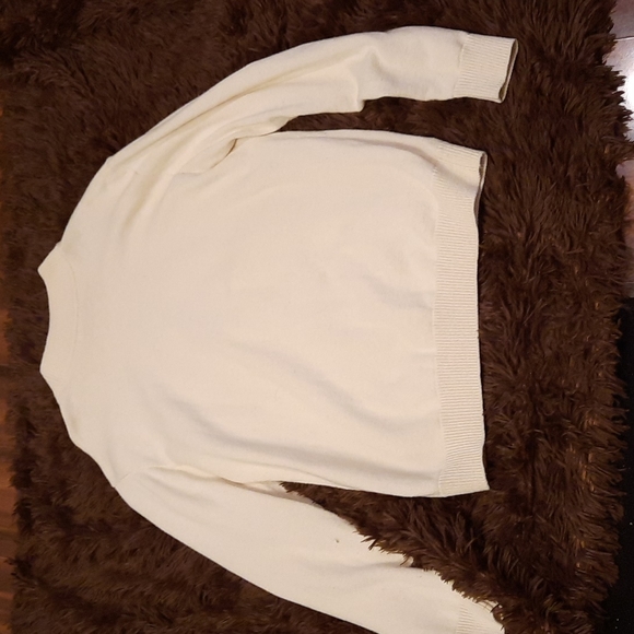 Men's vintage cream crew neck sweater - Picture 4 of 7